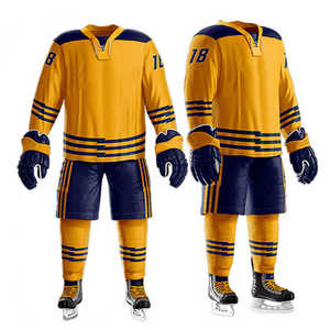 Vêtements de sport d'équipe personnalisés en gros nouveau design 100% ensembles d'uniformes de hockey sur glace en polyester sublimé - Product Image 4