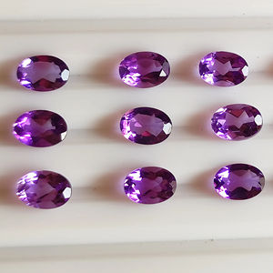 AAA Quality 7x5mm Oval Cut Amethyst Quartz Gemstone <b>Natural</b> <b>Crystal</b> Semi-Precious Faceted Stone for Jewelry Loose Gemstones - Product Image 1