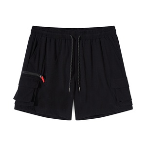 Wholesale Plain Streetwear Drawstring Blank Heavy Thick French Terry Cotton Jogger Shorts Men Cotton Fleece gym Shorts - Product Image 4