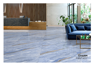 กระเบื้องปูพื้นเซรามิกพอร์ซเลนขัดเงาดีไซน์ทันสมัยขนาด600x1200มม. กระเบื้องหินอ่อน - Product Image 5