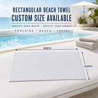 Serviette de plage personnalisée en polyester/coton à séchage rapide, douce, à franges, jacquard, avec logo en relief pour la piscine, la natation et l'usage quotidien