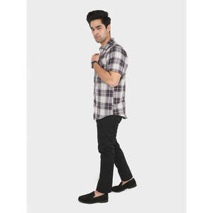 Chemise habillée décontractée ajustée pour homme HESTIA, col montant, tissu popeline, infroissable, style décontracté chic à formel, taille XL, pour l'été et l'automne - Product Image 4