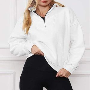 Custom Zipper <b>Hoodie</b> Blank Half Zip Sweatshirt Quarter Zip Sweatshirt Bulk Half Zip Pullover Women Custom Size - Product Image 2