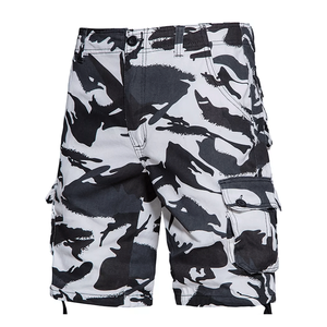 Vente chaude décontracté Cargo Shorts été plage Sport coupe ample Multi poches respirant 100% coton camouflage hommes séchage rapide élastique - Product Image 1