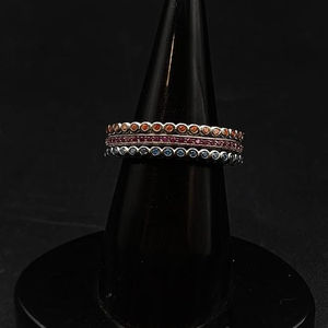 Original 100% 925 bague en argent Sterling bande mode clair brillant fée jeune fille CZ bagues de fiançailles de mariage - Product Image 1