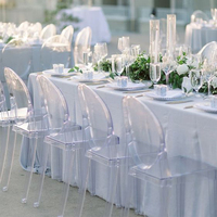 Chaise de mariage transparente en résine plastique, chaises Chiavari transparentes pour mariages, chaise transparente pour événements