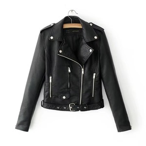 Mode femmes Racer veste laine Slim Fit hiver fermeture éclair vêtements d'extérieur teint respirant coton rempli - Product Image 2