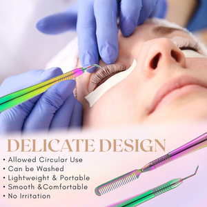 Vente chaude outils de levage de cils résistants à la rouille ascenseur de cils Perming cils poignée antidérapante double face pointe pointue à 45 degrés avec coupe - Product Image 4