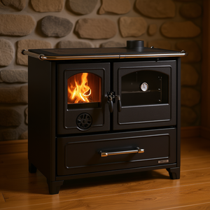 Poêle à bois Nordica 8kW FAMILY VST Anthracite 5 étoiles 96,3x61,6x85,2cm - Product Image 3