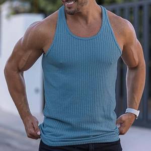 เสื้อกล้ามผู้ชายคุณภาพสูง ระบายอากาศได้ดี เป็นมิตรกับสิ่งแวดล้อม แห้งเร็ว ซักเครื่องได้ สีพื้น เรียบง่าย สไตล์ลำลอง สำหรับฤดูร้อน - Product Image 4