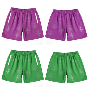 Wholesale High Quality Custom Rhinestone Cotton Gym <b>Men</b> <b>Short</b> Custom Vintage Fitness Running Stylish Sweat <b>Shorts</b> - Product Image 1