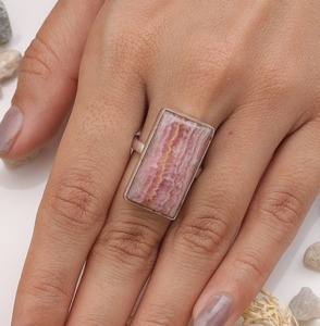 925 Stamped Sterling Silver Rhodo Chrosite <b>Spinner</b> <b>Ring</b> Natural Designer Jewelry 925 Sterling Silver Handmade Gemstone Jewelry - Product Image 4