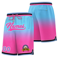 Short de basket-ball en polyester sublimé à double couche, coupe athlétique, séchage rapide, avec poches zippées.