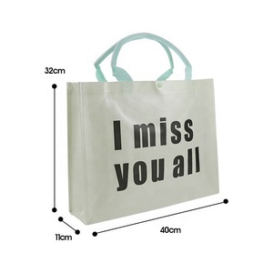 Bolsa de Compras Reutilizable de Tela No Tejida con Diseño de Letras, para Exposiciones y Vino - Product Image 5