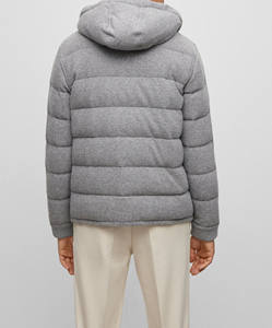 Chaqueta de Plumón Personalizada para Hombre, Color Negro Sólido, a la Moda, Elegante, de Alta Calidad, con Capucha, Cortavientos, en Oferta de Invierno - Product Image 5