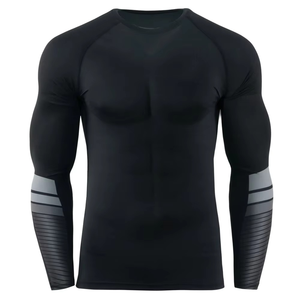 Custom Design Logo MMA Rushguard Rash Guard Customized Heat-Transfer <b>Printing</b> Breathable Anti-UV Unisex BJJ Wear - Product Image 2