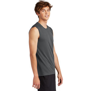 Performance Tank Top for Men Athletic <b>Fit</b> <b>Gym</b> Training Vest Breathable Stretch Fabric Mens Sleeveless Shirt OEM/ODM Available - Product Image 4