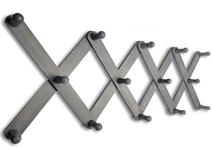 Handmade Vintage Wooden Coat <b>Rack</b> Wall Mounted Pine Wood Hooks Expanding Accordion Design for Clothing Hat Bag Storage in Rooms - Product Image 6