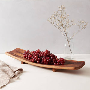 Rectangle Long Plateau De Service En Bois Plateau De Chocolat À La Main De Haute Qualité Classique Élégant En Gros Aliments En Bois Plateau De Service - Product Image 3