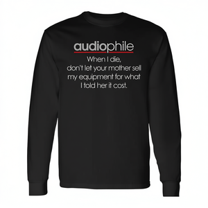 T-shirt à manches longues pour audiophiles, pour les amateurs de musique, les fans de vinyle, les fans d'audio Hi-Fi, avec un motif humoristique - Product Image 3