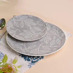 Ensemble d'assiettes de service en porcelaine de qualité supérieure, 10,5 pouces, écologiques, lavables au lave-vaisselle, faites à la main, durables, design moderne et luxueux, tendance - Product Image 4