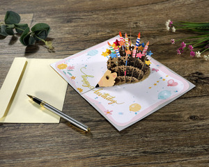 Nouvelles cartes Pop-up 3D de vœux pour anniversaire avec enveloppe et Design personnalisé en vrac du fournisseur vietnamien - Product Image 5
