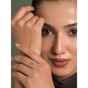 Anillos de Plata de Ley 925 de Primera Calidad para Mujer, Corte Ovalado, Topacio, Circonita, Baño de Rodio, Incrustaciones de Rodio, Joyería para Hombre - Product Image 3