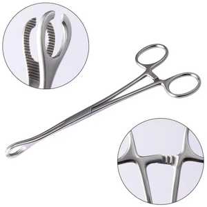 Pinzas Rectas Manuales de Acero Inoxidable para Esponja, Instrumento Quirúrgico Ortopédico, Certificación CE Clase I, 7 Pulgadas, 1 Año de Garantía - Product Image 4