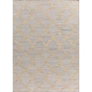 พรมขนสัตว์ทอแบบแบน Indusbar Ivory รุ่น Dwrm-138 ขนาด 9x12 ฟุต รูปทรงสี่เหลี่ยมผืนผ้า ลายทางสำหรับห้องโถง ใช้ในบ้าน ห้องนั่งเล่น - Product Image 1