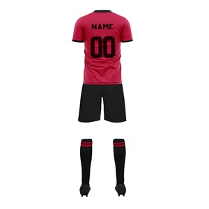 OEM Printed Football Uniform <b>Soccer</b> Kit 100% Polyester Breathable Fabric | Custom Team Jersey Shorts Set Quick Dry Lightweight - Product Image 6