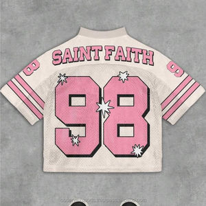 Maillot de football en maille style WC 2026, polyester épais, sublimation personnalisée, coupe ample, surdimensionné, anti-bactérien, respirant - Product Image 2