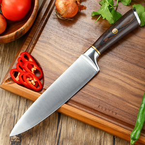 Commandes en gros personnalisées Service OEM ODM Couteau de chef de cuisine professionnel en acier inoxydable avec manche en bois Pakka - Product Image 2