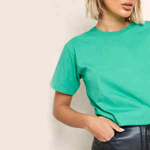 2025 tendance en gros coupe ample dames chemise Logo personnalisé femmes surdimensionné t-shirts doux 100% coton T-shirt pour les filles - Product Image 3