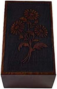 Caja de urna para cenizas humanas Árbol DE LA VIDA adulto Urna de cremación funeraria grabada Madera hecha de madera de rosa con columbario de calidad 100% - Product Image 2