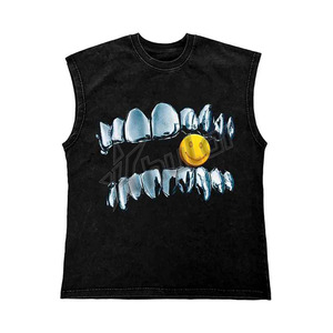 Camiseta sin mangas de peso pesado de gran tamaño para hombre - Product Image 3