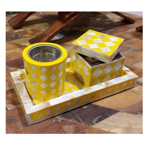 Juego de quemador de incienso blanco, difusor de aromaterapia con incrustaciones de perlas Madre, bandeja Madkhan para bergamota religiosa, precio económico - Product Image 3