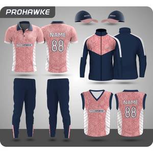 Uniformes de cricket personnalisables légers de qualité supérieure Prohawke pour hommes Uniforme de cricket avec nom personnalisé Numéro de marque - Product Image 2