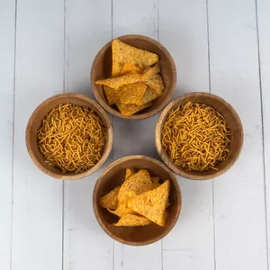 Bol de service en bois rond fait à la main de qualité supérieure Saladier écologique pour toutes les occasions d'Inde - Product Image 3