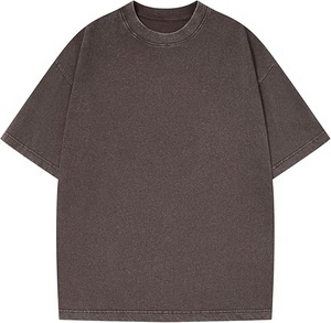 T-shirts à manches longues personnalisés pour hommes, en maille épaisse 300 GSM, avec logo personnalisé, coupe ample et délavée à l'acide, style luxueux - Product Image 6