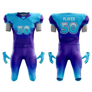 Conjunto de Uniforme de Fútbol Americano Personalizado Único para Hombre, Cuello en V, Flexible, Mangas Cortas, Impresión por Sublimación, Tallas Grandes para Adultos - Product Image 3