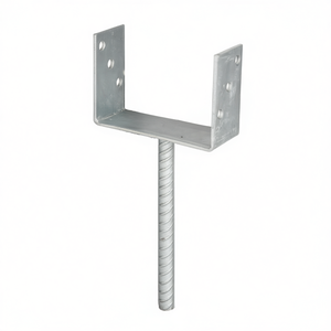 เสาเหล็กยูรูปตัวยู ETA-10/0210 ขนาด 141x100x200x60 มม. ชุบกัลวาไนซ์แบบจุ่มร้อน พร้อมฐานยึดคอนกรีต GAH สำหรับรั้ว ประตู และโครงเหล็ก - Product Image 3