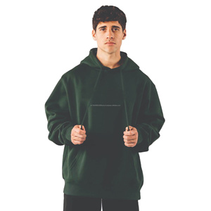 Sweat-shirts à capuche en molleton français personnalisés pour hommes, 100 % coton, surdimensionnés, brodés, en polaire épaisse pour l'hiver, imprimés - Product Image 1