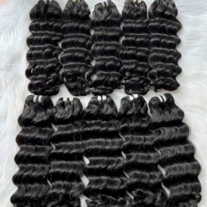 VAGUE BIRMAISE DOUBLE TIRÉ NATUREL NOIR BRUT Remy Vierge DONATEUR UNIQUE FAISANT DES PERRUQUES EXTENSION DE CHEVEUX HUMAINS VIETNAMIENS - Product Image 6