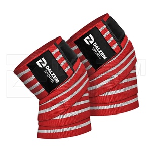 Custom Logo Fitness Safety <b>Knee</b> Wraps <b>Compression</b> Weightlifting Powerlifting Squats Bodybuilding <b>Knee</b> Lifting Wrap - Product Image 1