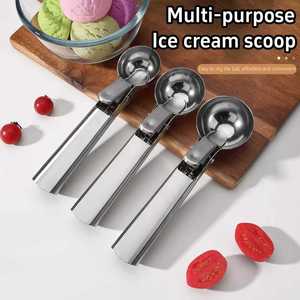 Thép không gỉ dày <span class=keywords><strong>Ice</strong></span> <span class=keywords><strong>Cream</strong></span> Scoop bền <span class=keywords><strong>Ice</strong></span> <span class=keywords><strong>Cream</strong></span> Spoon cho trái cây, món tráng miệng & sử dụng nhà bếp - Product Image 2