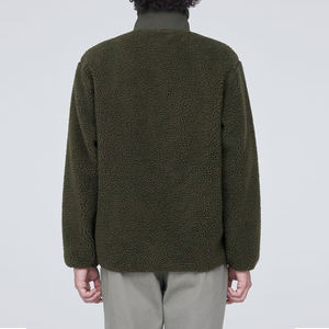 Good Material Canvas Stand Collar Eco-Friendly <b>Sherpa</b> Fleece Softshell <b>Jackets</b> for <b>Men</b> New Arrival Winter - Product Image 2