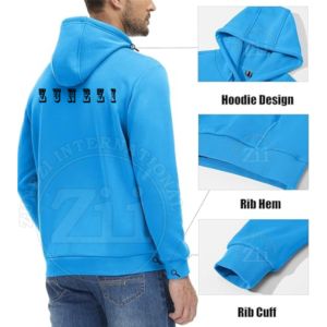 2025 100% Cotton Plain <b>Blank</b> Men Light <b>Weight</b> Regular Fit Winter Fleece Breathable Streetwear Casual Style Hoodie - Product Image 4