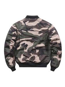 Cool Camouflage Custom Letterman Windproof <b>Winter</b> Men's Varsity Bomber <b>Jacket</b> Polyester Satin Casual Streetwear Embroidery - Product Image 2