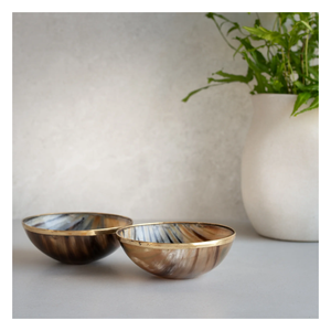 ชามแตรขอบทองเหลืองงานแฮนด์เมดดีไซน์คลาสสิกแบบโมเดิร์นขัดเงาสำหรับเครื่องใช้บนโต๊ะอาหารงานแต่งงานงานของหวาน - Product Image 1