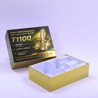 Boîte d'emballage de phare de voiture en papier magnétique de luxe avec logo personnalisé, boîte d'emballage de phare de voiture LED avec insert en mousse